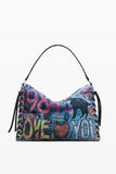 DESIGUAL borsa grande con graffiti