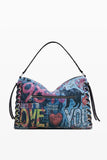 DESIGUAL borsa grande con graffiti